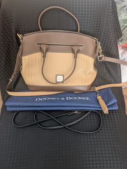 Dooney & Bourke Zip Top satchel with double hand straps handbag