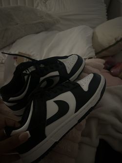 Black and white Nike dunks