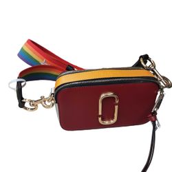 Marc Jacobs Saffiano Rainbow Color Multi-color Purse / Handbag