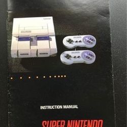 Super Nintendo entertainment system instruction manual only