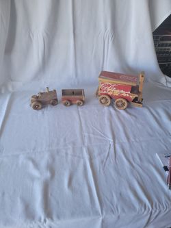 Coca Cola ANTIQUE Wooden Train