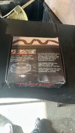 self-regulating heating cable used for winter freeze protection.