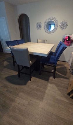 Marble Dining Table 7pc