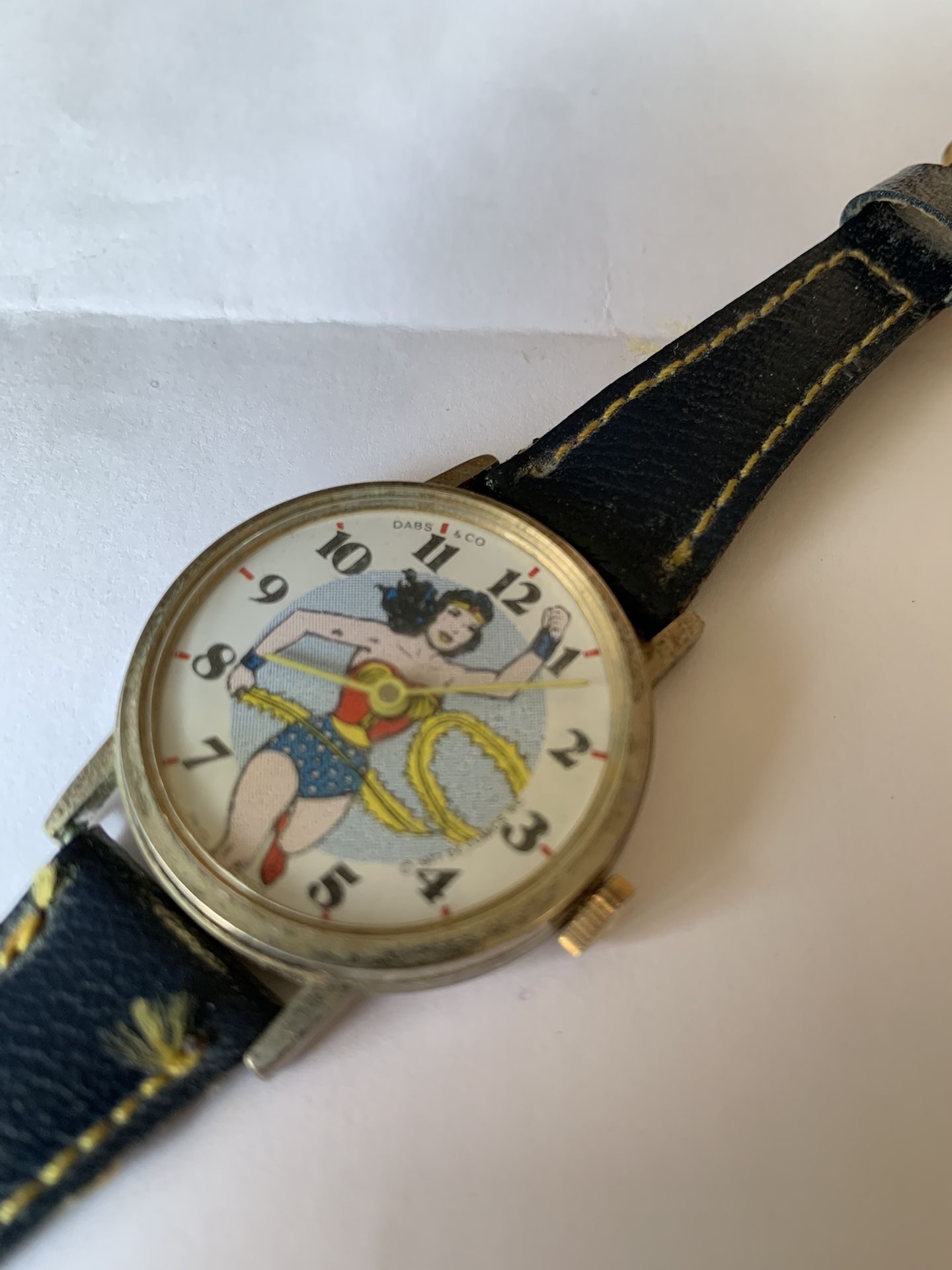 Vtg Dabs & Co. Wonder Woman Watch Swiss Made