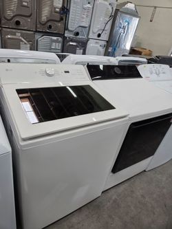 LG  top load set  washer and Electric dryer white new