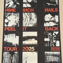 NINE INCH NAILS 2025 Peel It Back Tour Poster Limited Edition Kia Forum LA NIN