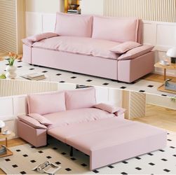 Pink couch bed