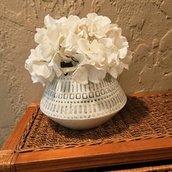 Ceramic Vase Includes Flowers 