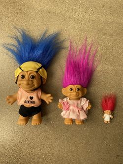 1990s Troll Figurine Collection (3 Trolls)