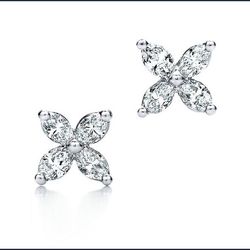 Tiffany Co Victoria Marquise Diamonds Earrings 