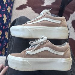 Vans WMNS Old Skool Stacked Soft Suede Burro/True White