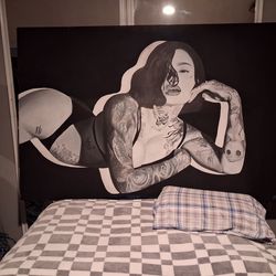 Kahlani Beautiful hand painted art of @kehlani 6'x9'