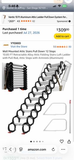 Brand New Attic Folding Ladder
