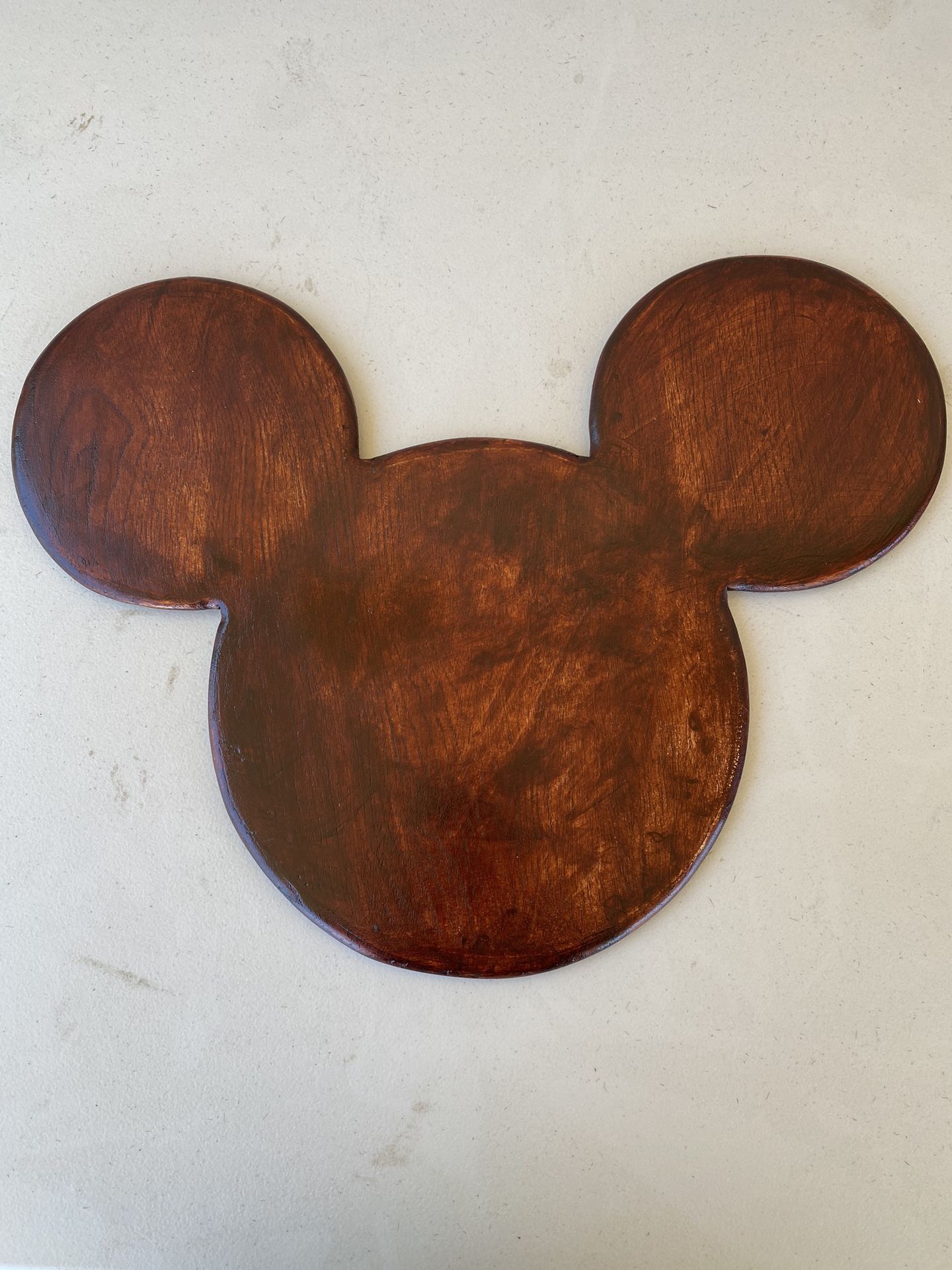 Mickey Mouse Wood Head Silhouette