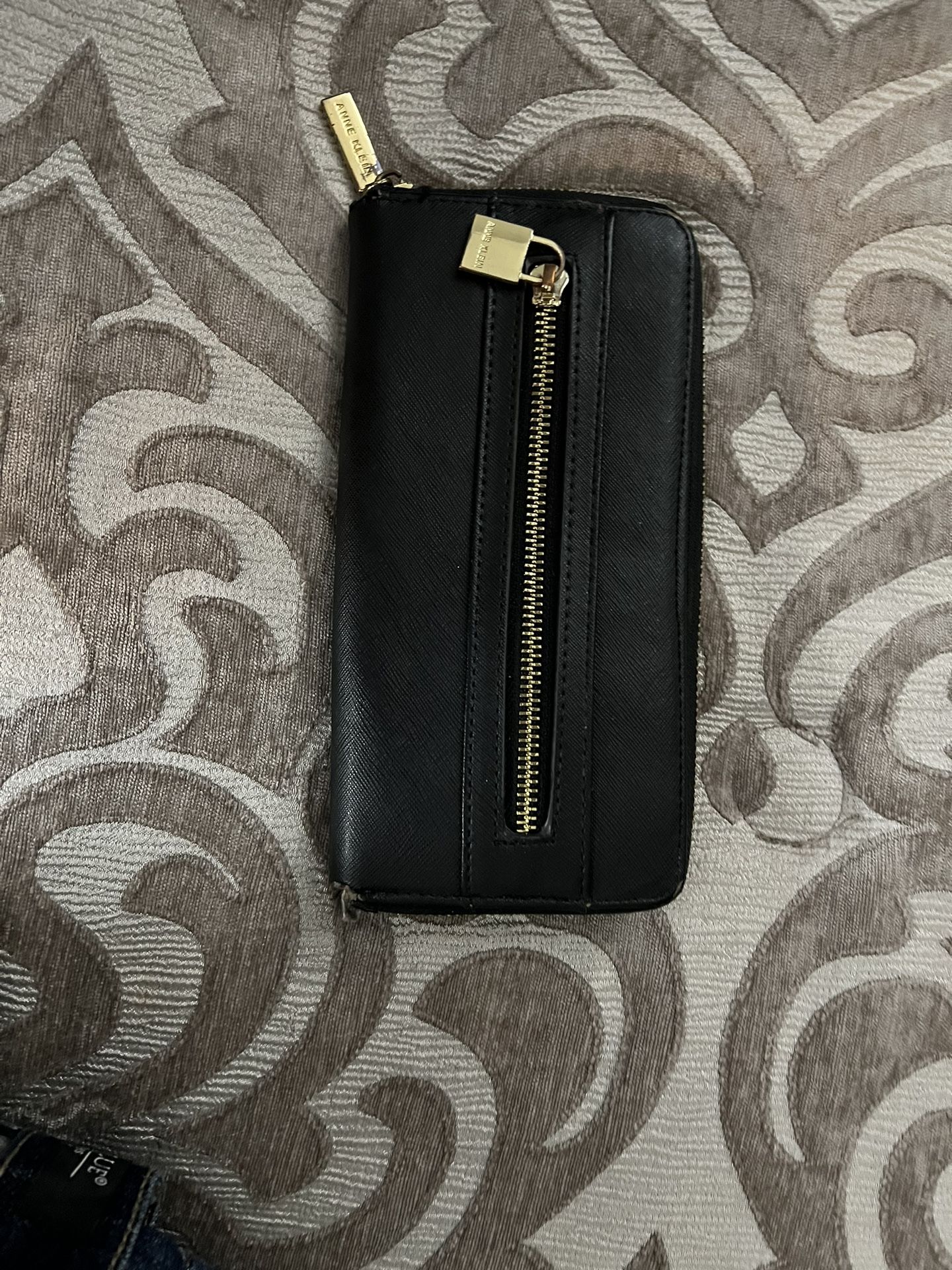 Anne Klein Leather Wallet With Gold Hardware