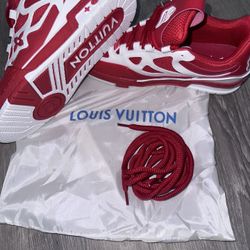 Louis Vuitton Red White Sneakers
