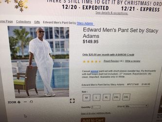 Stacy Adams white pants and dress shirt