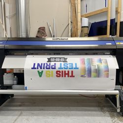 Roland Roll media printer and Roland Camm-1pro bundle + ink with PC and versa software.