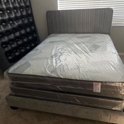 NEW MATTRESS FULL SIZE PLUSH WITH BOX SPRING
