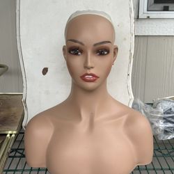  Female Mannequin Bust for Wig or Hat Display