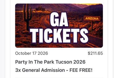 Party in the Park Tickets