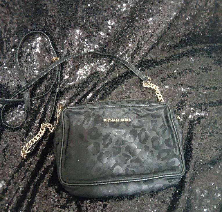 Michael Kors Black Cheetah Print Purse