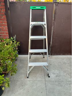Werner 5 ft. Aluminum Step Ladder (9 ft. Reach Height) with 225 lb. Load Capacity Type II Duty Rating