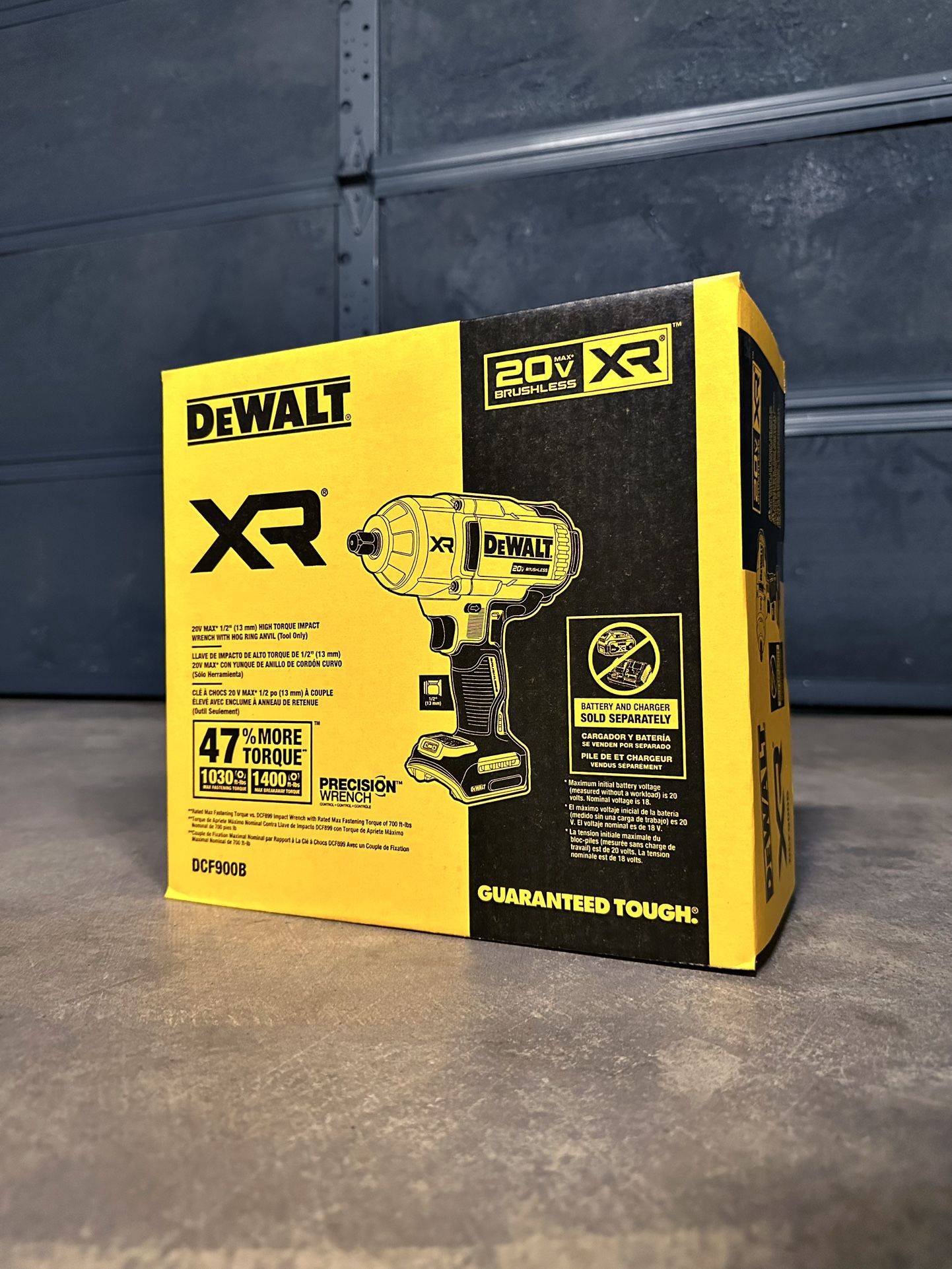 DeWalt XR 1/2” High Torque Impact Wrench with High Ring Anvil (Tool Only)