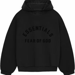 Essentials Fear of God Black nylon Hoodie