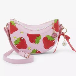 Strawberry Shortcake Beaded Chain Crossbody Bag