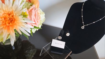 Gucci Necklace and Earring Set.