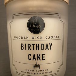 DW Home Wooden Wick Candle | Birthday Cake Scent