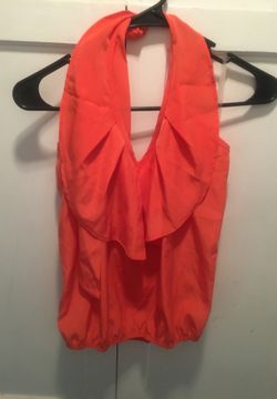 Orange Halter Top size Medium