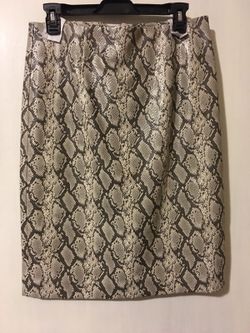 Snake print pencil skirt