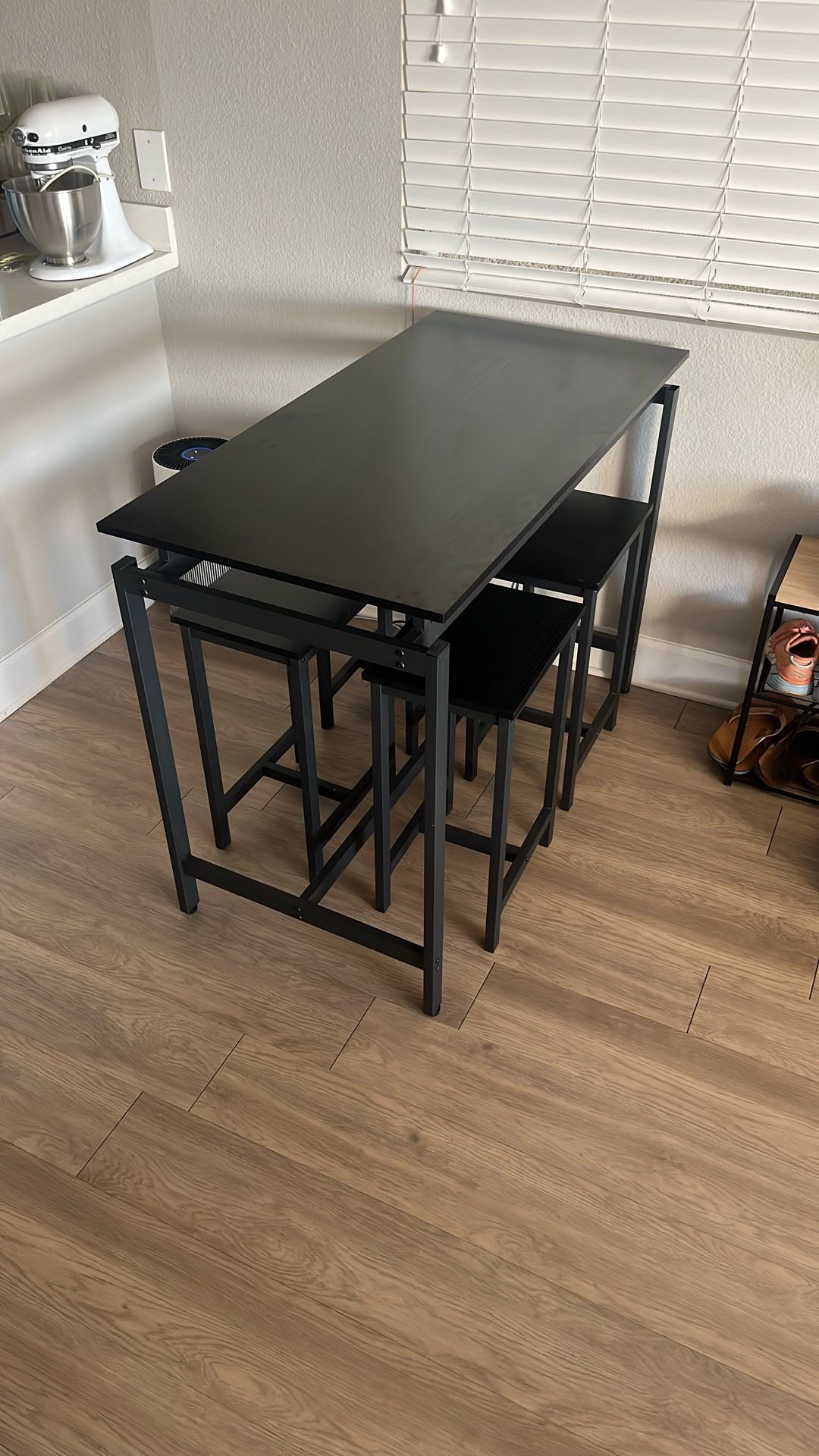 Black Dining Table w/ 4 Chairs