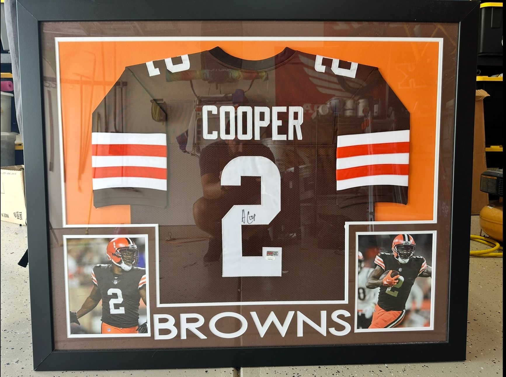 Amari Cooper Framed Jersey Auto With COA