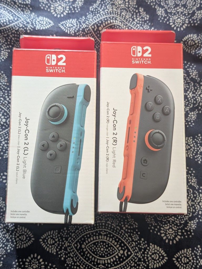 Nintendo Switch 2 Joy Con Controllers Left. And Right