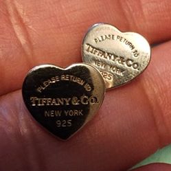 Authentic Tiffany & Co. Mini Heart Earrings 