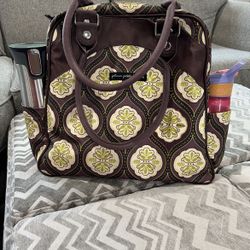 Like New Petunia Pickle Bottom Diaper Bag Backpack Purse Coated Canvass
