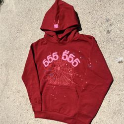 Spider Worldwide Men's Burgundy and Red Hoodie(78244)11