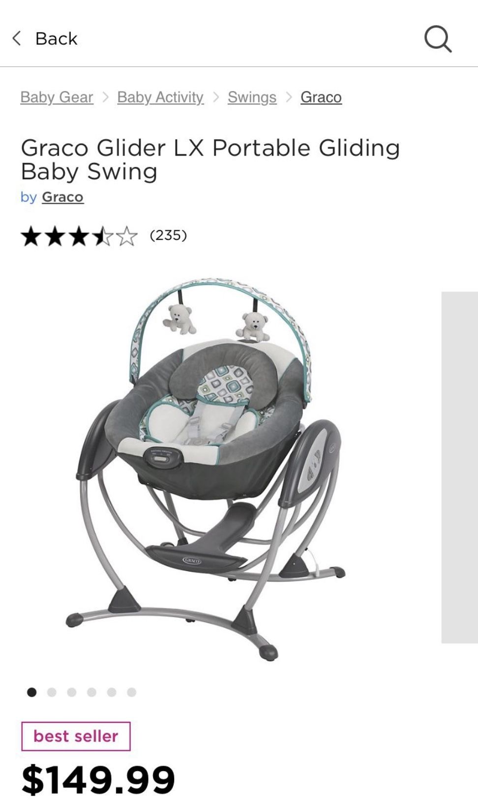Graco Gliding Swing