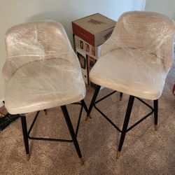 Pink Bar Height Stools w/Swivel