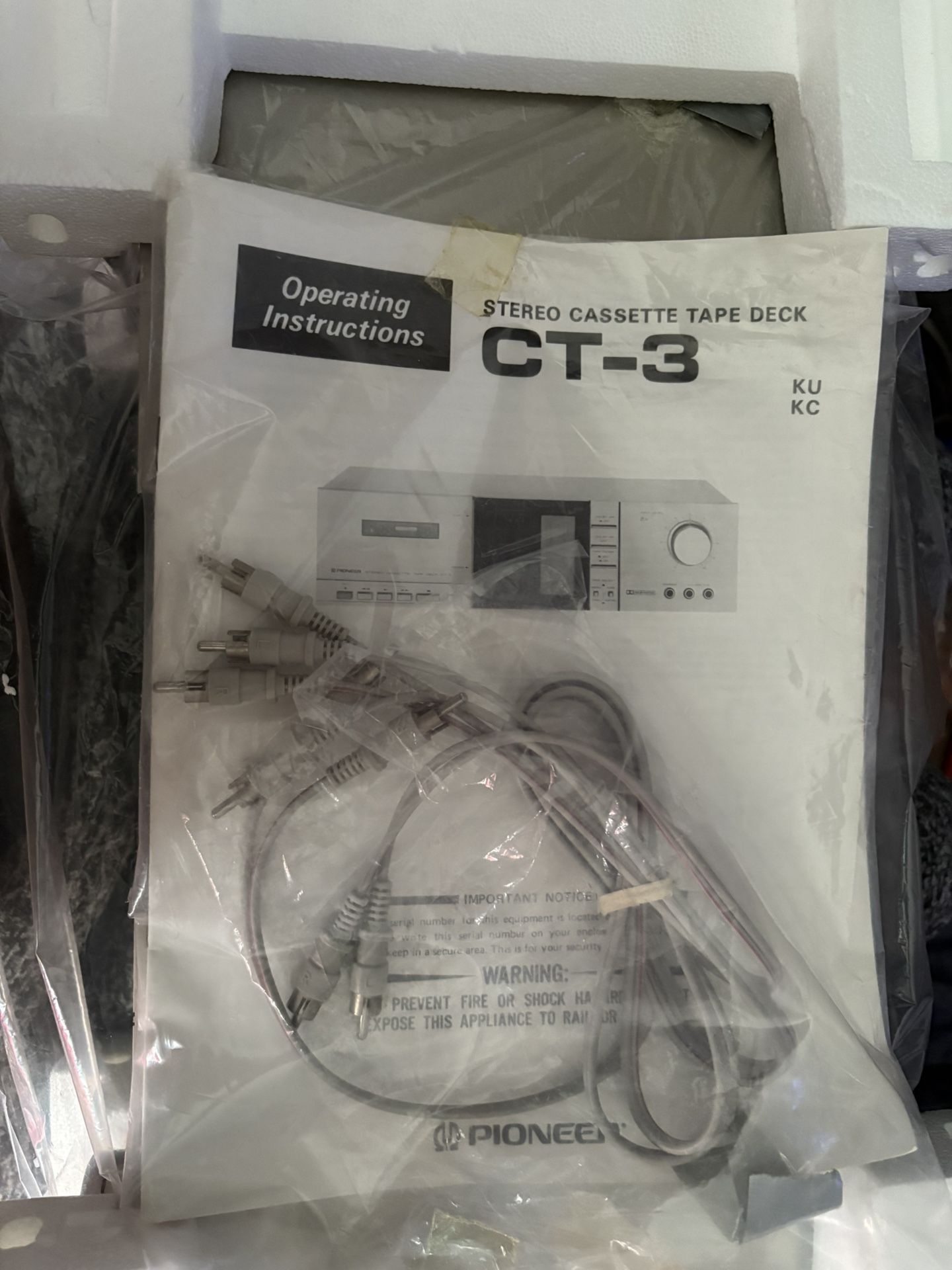 Pioneer CT-3 Stereo Cassette Tape Deck