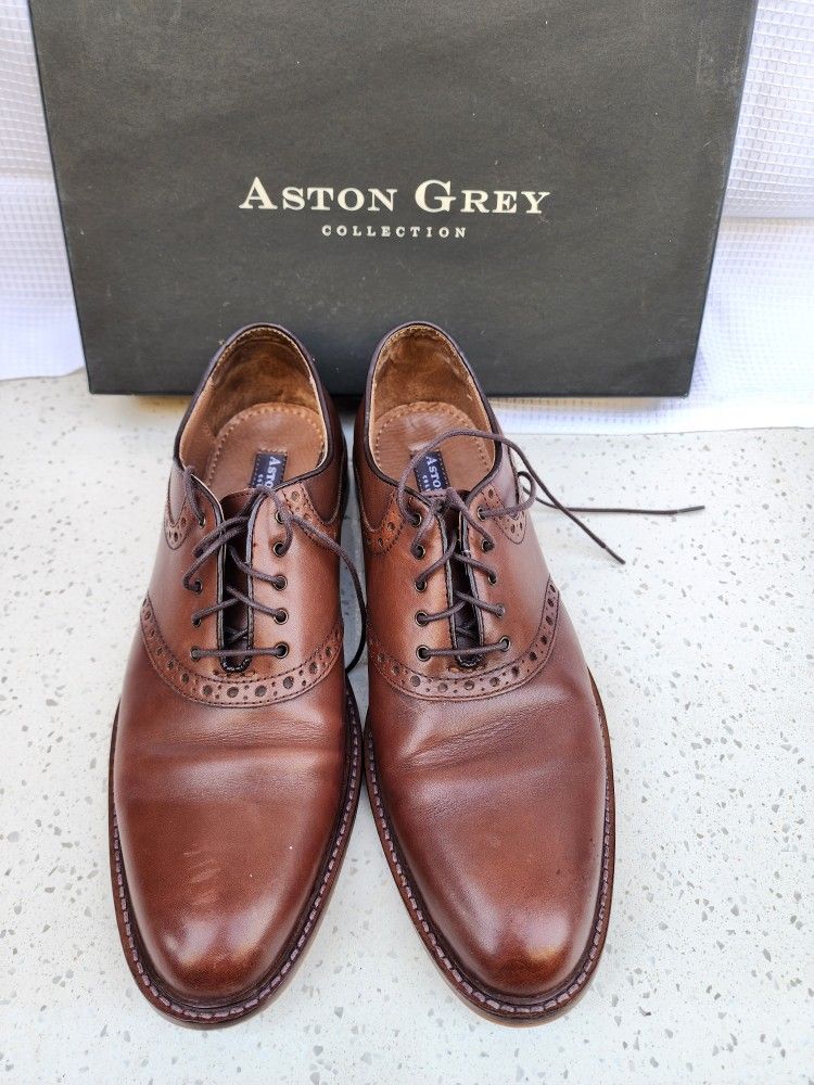 aston grey oxford shoes