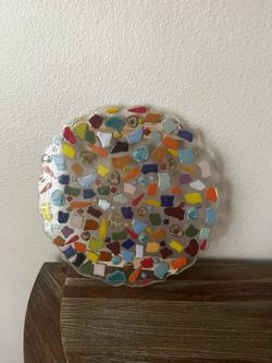 Resin Mosaic Wall Art Handmade Abstract Decor Terrazzo Style Modern Home Gift