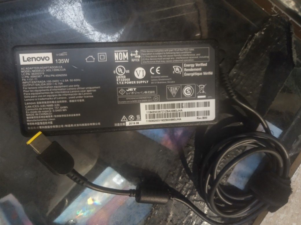 135w Lenovo Laptop Charger