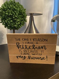 Sign Funny Wooden sign for kitchen decor