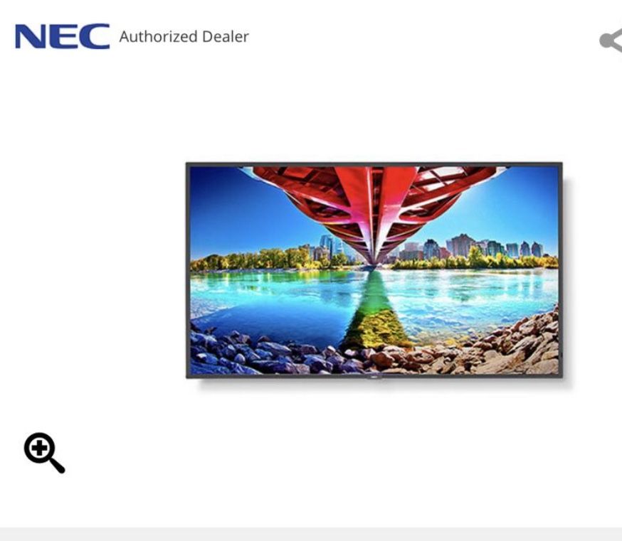 NEC MultiSync ME551 55" Class HDR 4K UHD Commercial IPS LED Display Monitor