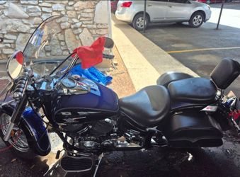 Cruiser Motorcycle with Windshield