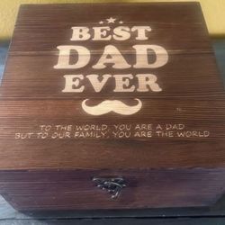 New Best Dad Ever Whiskey Box, Glass Set. Great Gift! 